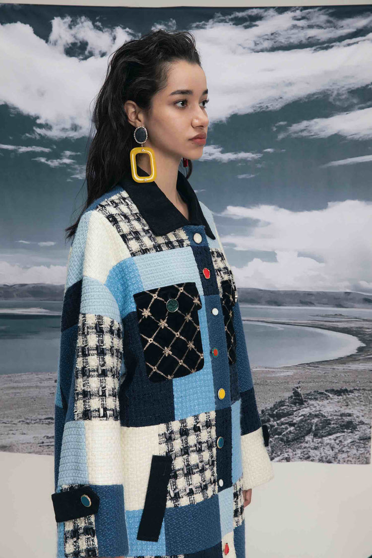 Humayra.S Hollowed Patchwork Coat