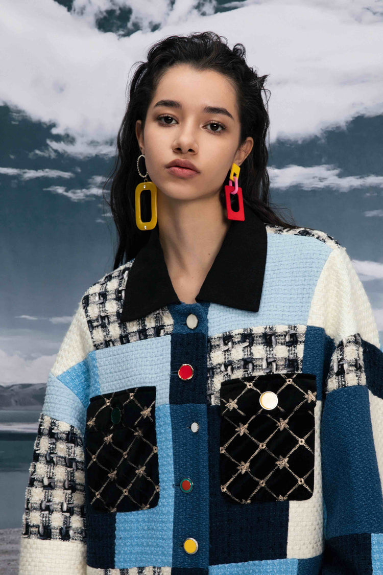 Humayra.S Hollowed Patchwork Coat