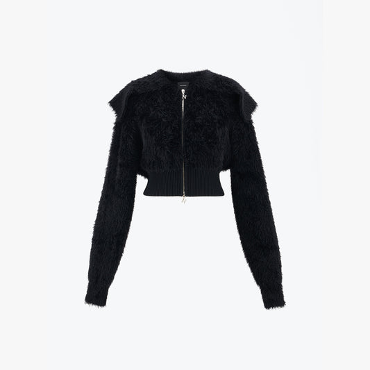 NOPHORA Cropped Knitted Coat