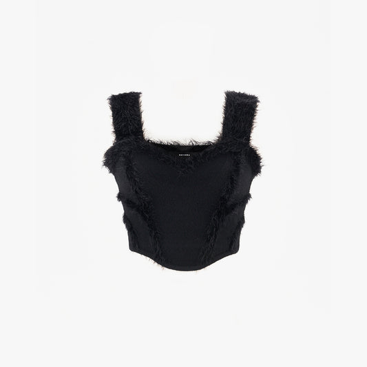 NOPHORA Cropped Knitted Vest