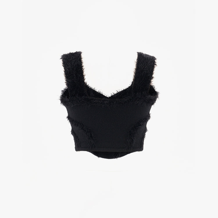 NOPHORA Cropped Knitted Vest