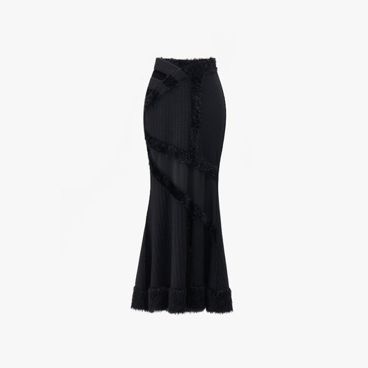 NOPHORA Knit Skirt with Waist Hollow