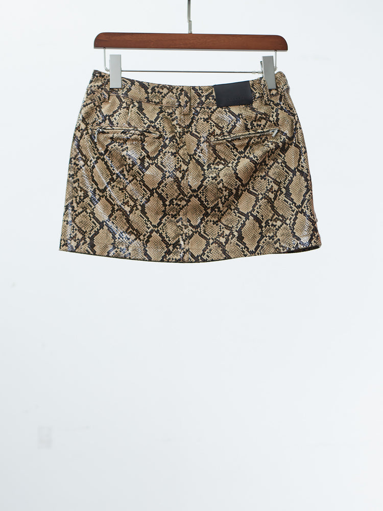 NOPHORA snakeskin pattern mini skirt