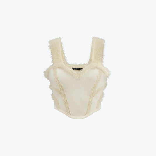 NOPHORA Cropped Knitted Vest