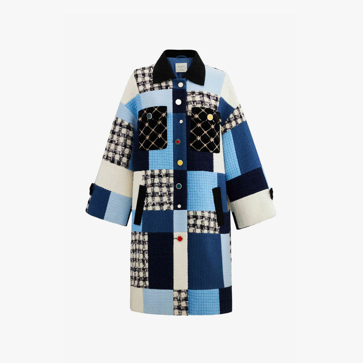 Humayra.S Hollowed Patchwork Coat